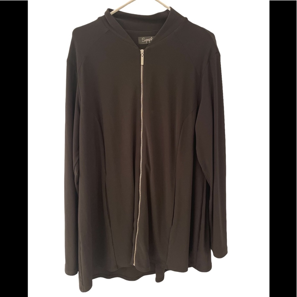 Fantastic Sympli size 16 black zip up shirt/jacket - excellent condition!